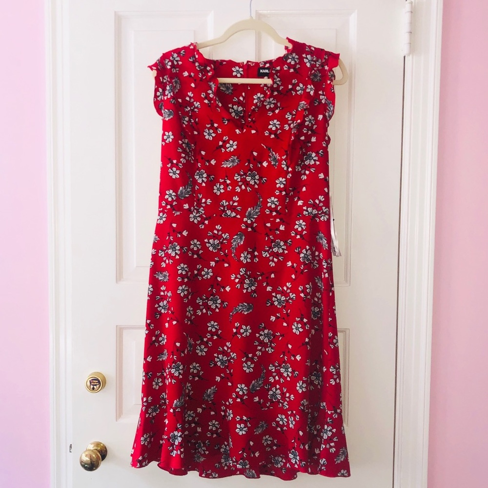 Karl Lagerfield Red Dress